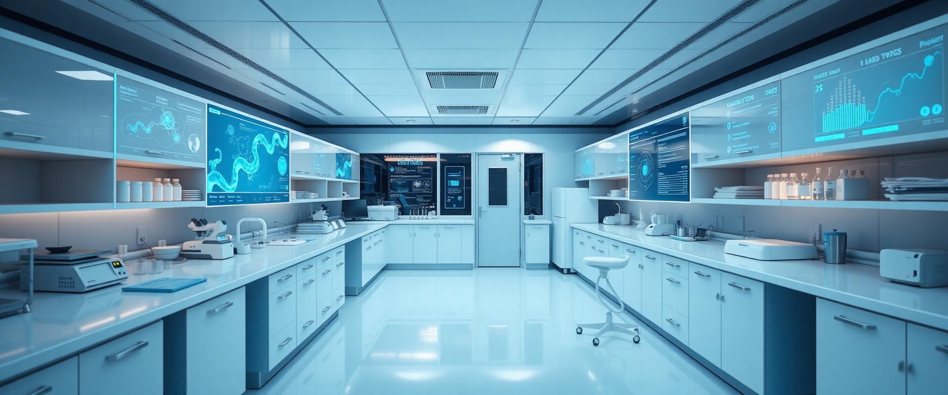 Modern biomedical research lab